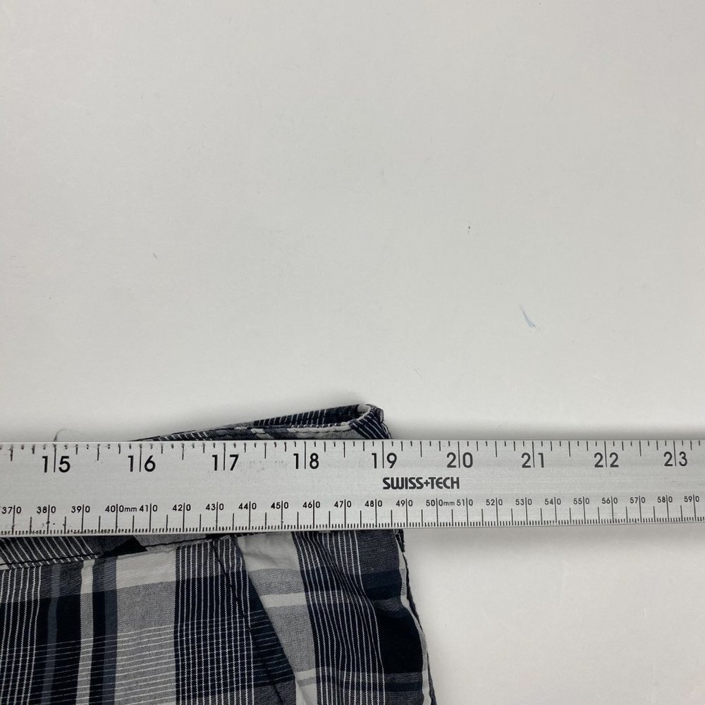 Nike Athletic Department Cargo Shorts Mens 36 Check Plaid Cotton 11" Black Gray - Picture 9 of 14